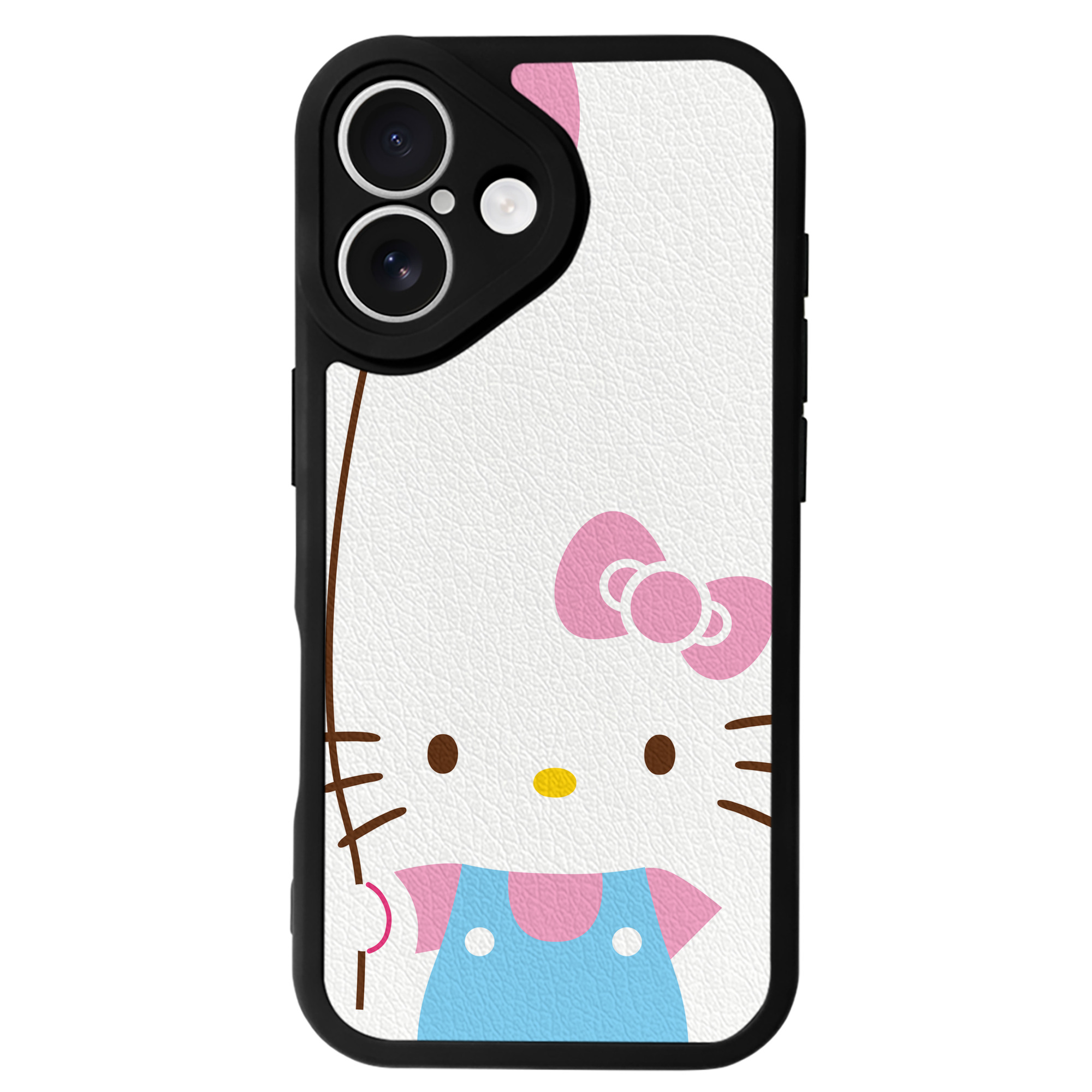 （画像用） Hello Kitty ハローキティ 【iPhone 16シリーズ対応】シリコンスマホケース（レザー調） 材質：シリコン